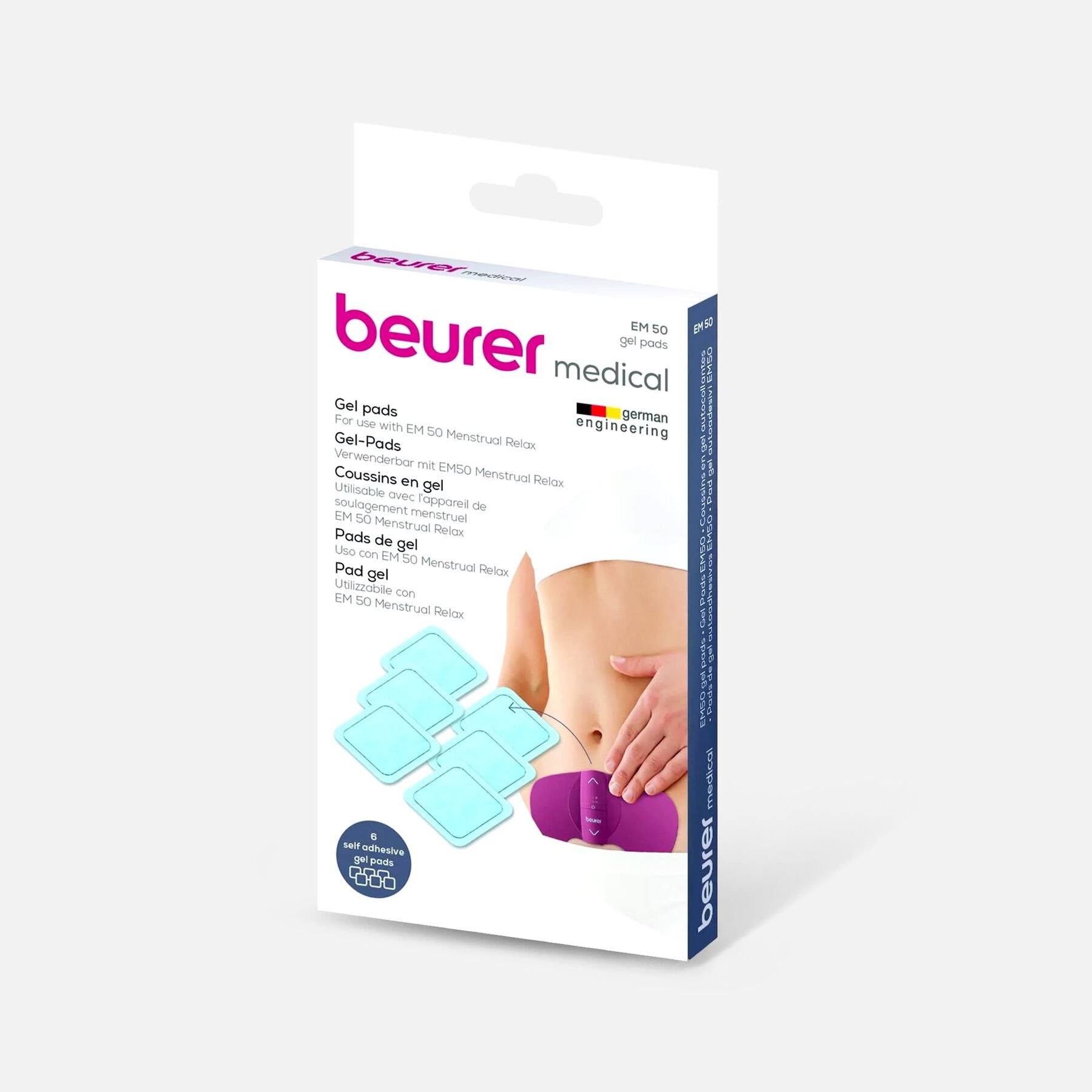 HSA Eligible Beurer Replacement Gel Pads, 6 Count